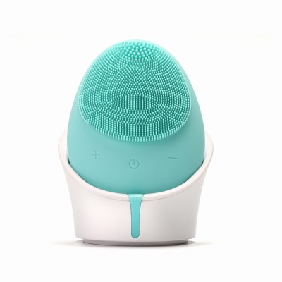 private label colorful portable mini Silicone Wireless waterproof Sonic Vibration face cleaning facial cleansing brush