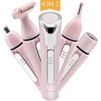 Electric Trimmer Epilator Shaver Razor 4 in 1 Facial Body Hair Remover with Replacement Heads