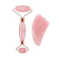 Hot Selling Rose Quartz Jade Roller For Face Mask Brush and Jade Roller Set