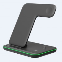 Quick 15w Device Desktop Smart Charging Charge Logo Coil Desk Lamp Phone Holder Qi With Stand Fast Custom 3in1 Wireless Charger