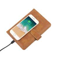 custom passport holder with wireless charging for travel